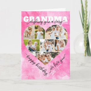 Cartão Cartaz de Aniversário Feliz de Amar com Colagem de