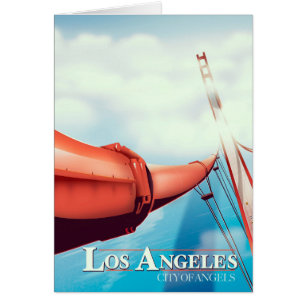 Cartão Cartaz de férias de Los Angeles "cidade dos Anjos"