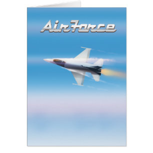 Cartão Cartaz de Jato da Força Aérea
