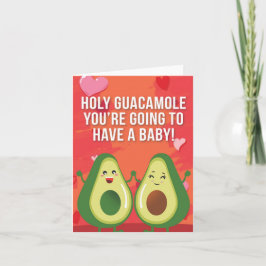 Cartão Cartaz de saudação do Chá de fraldas Guacamole