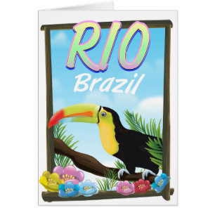 Cartão Cartaz de viagem do Rio Brasil Tucano