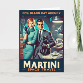 Cartão Cartaz de Viagem Espacial Martini SP5: Agência Bla