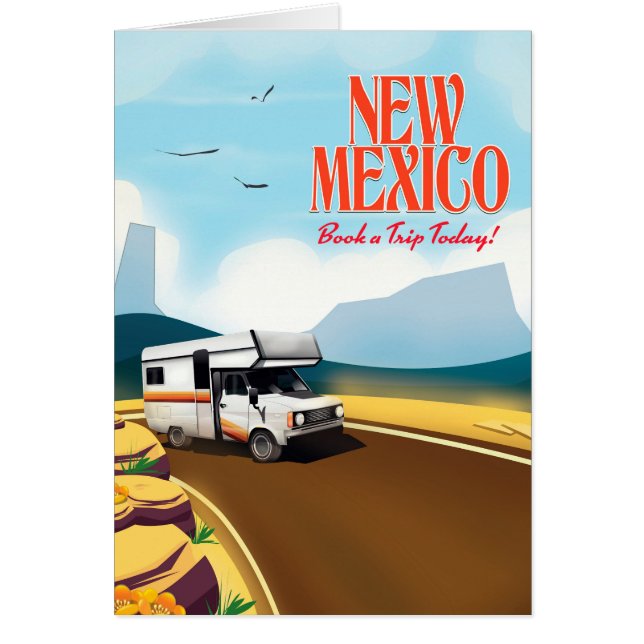 Cartão Cartaz de viagem Novo México (Frente)