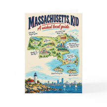 Cartaz Divertido do Mapa de Massachusetts | Wicked