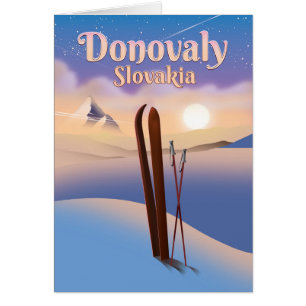 Cartão Cartaz do esqui de Donovaly Slovakia