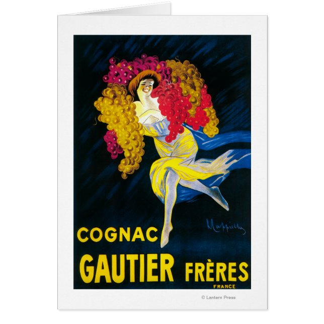 Cartão Cartaz do Promocional Gautier Cognac França (Frente)