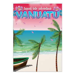 Cartão Cartaz do viagem na aventura de Vanuatu "viagem"