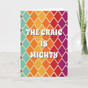 Cartão Cartaz inspirado nos anos 70 The craic is mighty I