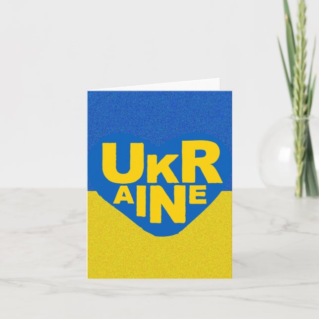 Cartão Cartaz Memorial da Guerra da Ucrânia (Frente)