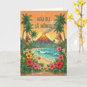 Cartão Cartazes de Viagem Havaianos Antigos - Ilha do Hav