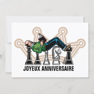 Cartão Carte de voeux d'anniversaire de papa Grand maître