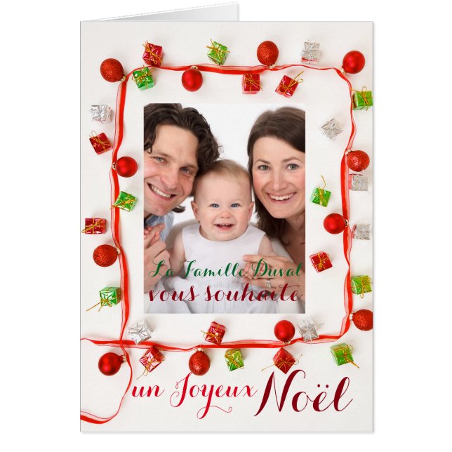 Cartão Carte Joyeux Noel Guirlande - foto de votação (Frente)