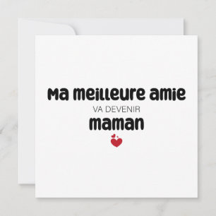 Cartão Carte "Mãe meilleure amie va devenir maman"