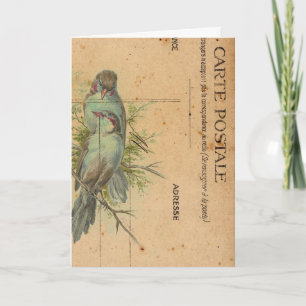 Cartão Carte Postale Blue Bird Digital Art Aniversário