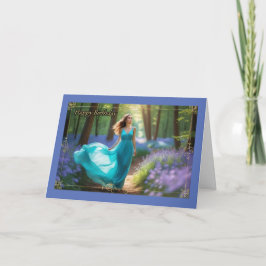 Cartão Carteira de Aniversário da Mulher Marcha da Manhã