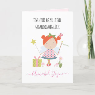 Cartão Carteira de fadas de aniversário da neta