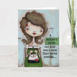 Cartão Carteira de mães - Placa de Dia de as mães