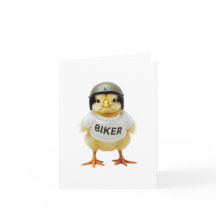 Carteira de PINTINHO BIKER engraçada - mulher moto