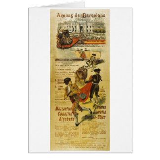 Cartão Cartel Toros Barcelona - tourada Matador