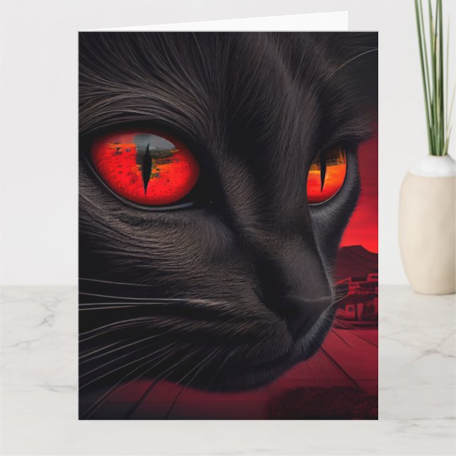 Cartão Cartes de vœux Black Cat (Frente)