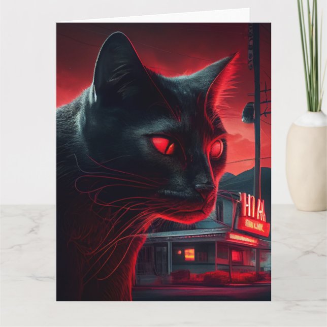 Cartão Cartes de vœux Black Cat (Frente)