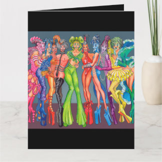 Cartão Cartes de vœux Drag Queen Supermodels