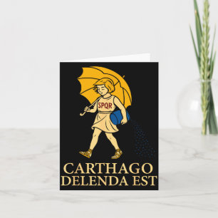 Cartão Carthago Delenda Est Roupa Divertida de História R