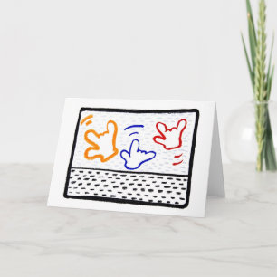 Cartão Cartões: 3 Haring ILYs