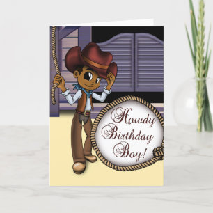 Cartão "Cartões de Aniversário do Cowboy"