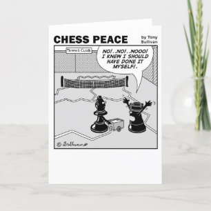 Cartão Cartografia Chess Peace, cena de tênis Court