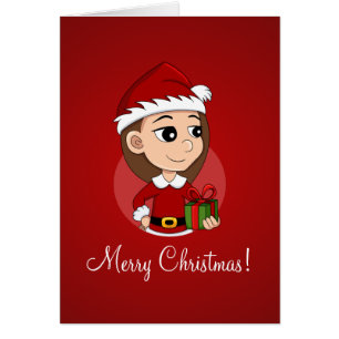 Cartão Cartografia da menina de Natal