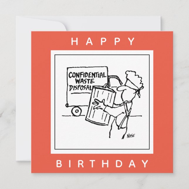 Cartão Cartografia de Eliminação de Resíduos Confidenciai (Frente)