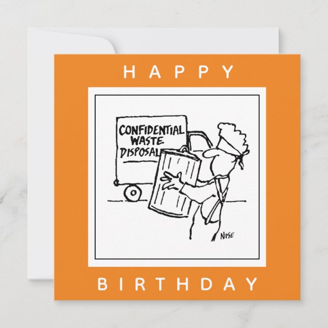 Cartão Cartografia de Eliminação de Resíduos Confidenciai (Frente)