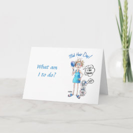 Cartão Cartografia de Lady com Cabelo Mau e Engraçado Diz