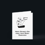 Cartão Cartografia de Piada Robot Science de Dia de os pa<br><div class="desc">Dia de os pais, o dia em que celebramos nossos filhos e filhas e a chance de a humanidade renascer em nossos filhos. Claro, é um pouco diferente quando seus filhotes são dróides replicantes. Afinal, os vilões favoritos de ficção científica de todos também podem ser bons pais! Prepare-se para a...</div>