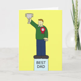 Cartão Cartografia do Dia de os pais Feliz do Melhor Pai