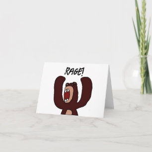 Cartão Cartografia do Urso Marrom Engraçado Engraçado - E