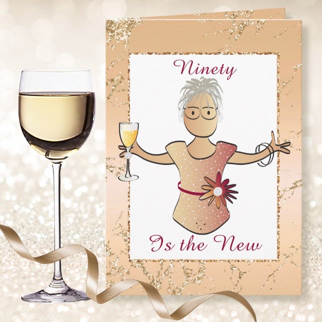 Cartão Cartoon 90 e Fabulosa de Aniversário (Criador carregado)