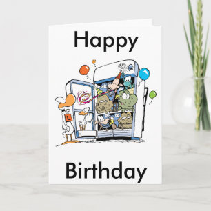 Cartão Cartoon Animals Happy Birthday