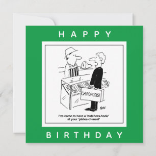 Cartão Cartoon Butcher & Chiropodista Cockney Slang