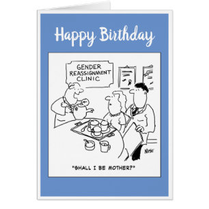 Cartão Cartoon Clínico de Reatribuição de Gênero