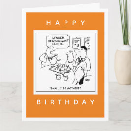Cartão Cartoon Clínico de Reatribuição de Gênero