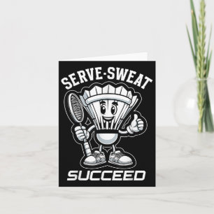 Cartão Cartoon de Badminton para Sempre - Lançadeira e Ra