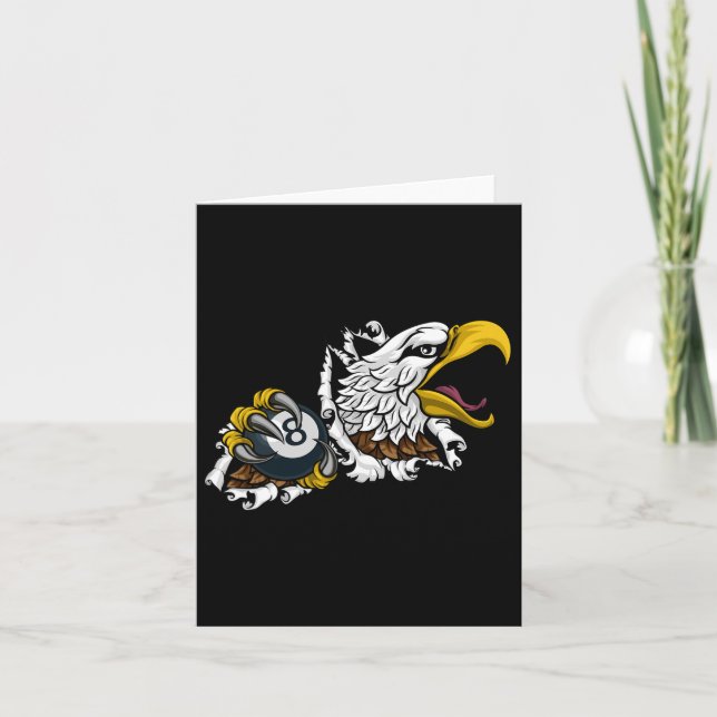 Cartão Cartoon de Bailes da Piscina 8 da Águia (Frente)