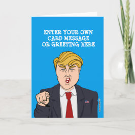 Cartão Cartoon de Donald Trump