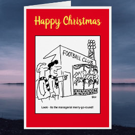 Cartão Cartoon de futebol de Feliz-volta para a gestão