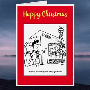 Cartão Cartoon de futebol de Feliz-volta para a gestão