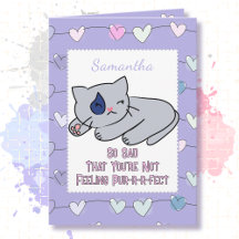 Cartoon de Gato Triste para Criança Melhorar