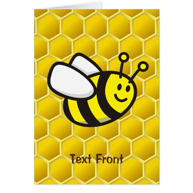 Cartão Cartoon de Honeybee (Frente)