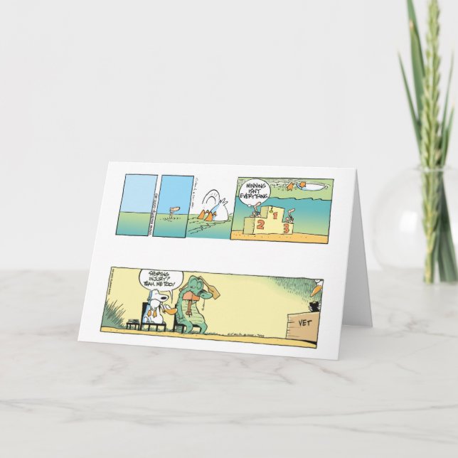 Cartão Cartoon de lesões esportivas ficam bem em breve (Frente)